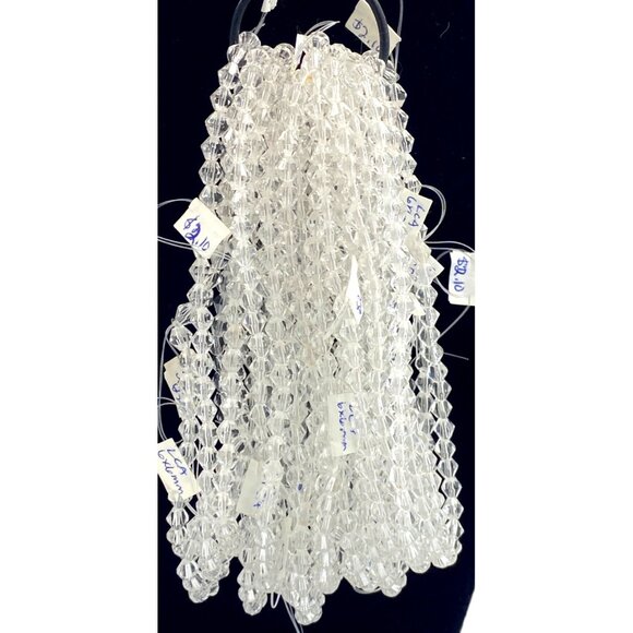 Wild Things Beads Bicone Bead 6x6mm Faceted 50 Per Strand Jewelry Clear - Picture 2 of 3